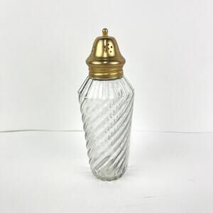 Vinatge Jean Nate Bath Salts 9oz Glass Muffineer Sugar Shaker
